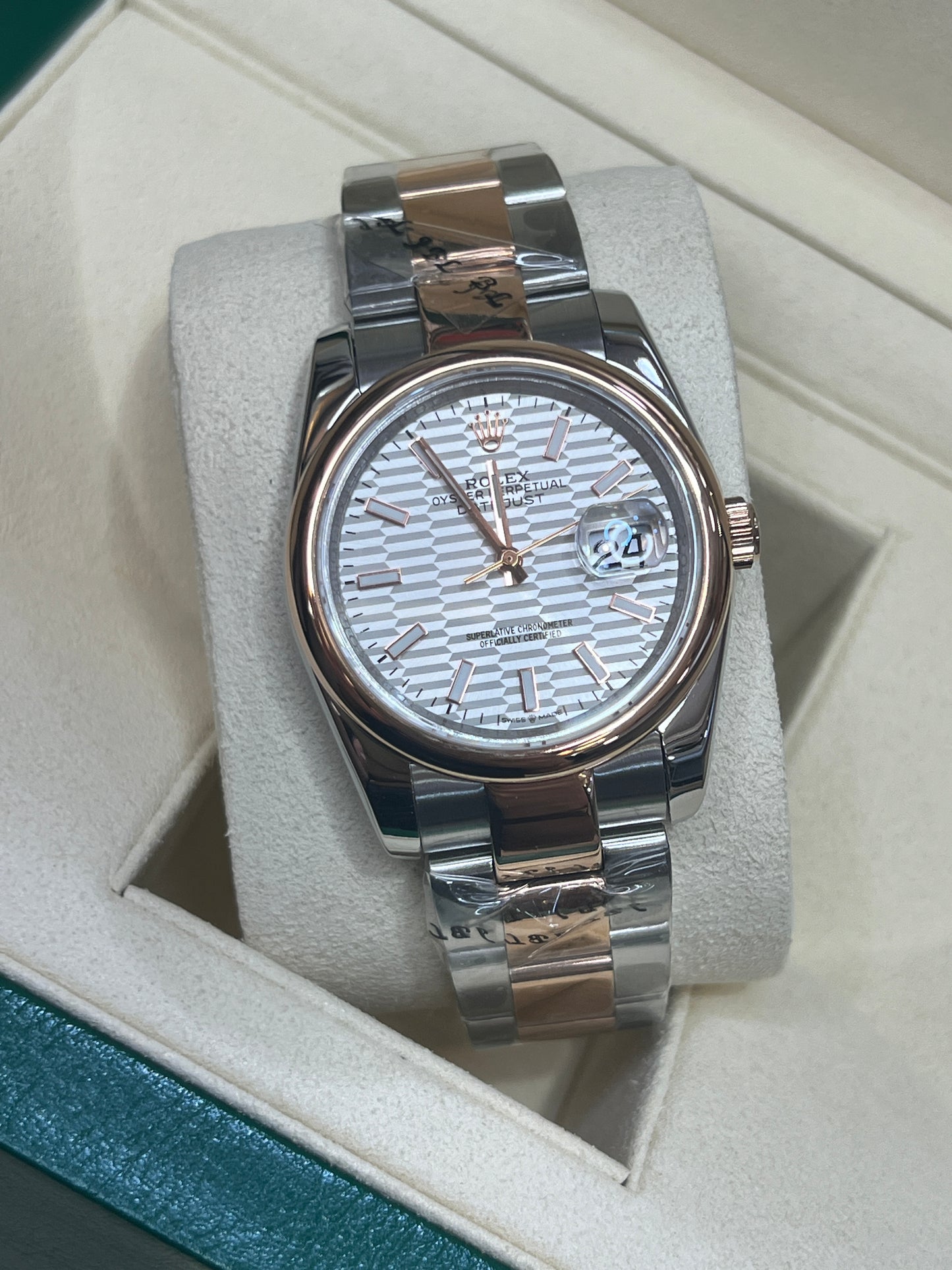 Datejust 36mm mostrador tijolo