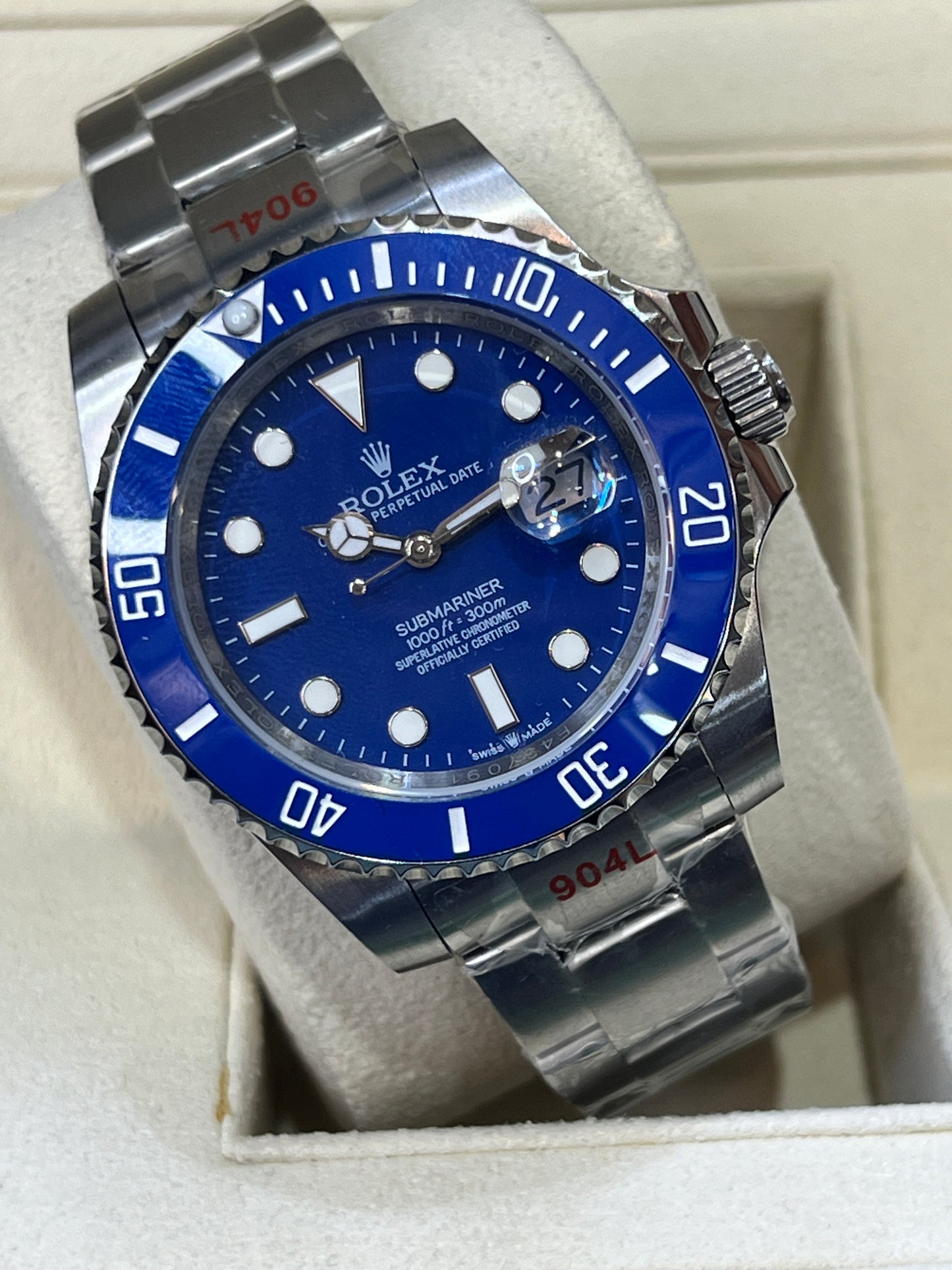Submariner aço azul linha P
