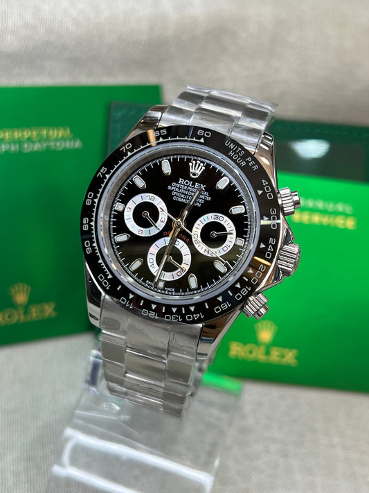 Daytona aço mostrador preto