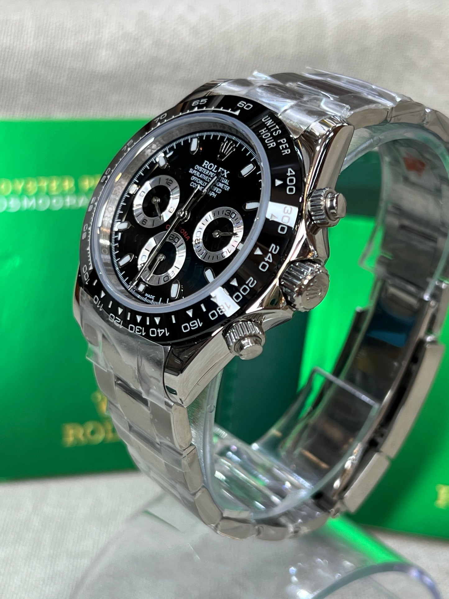 Daytona aço mostrador preto