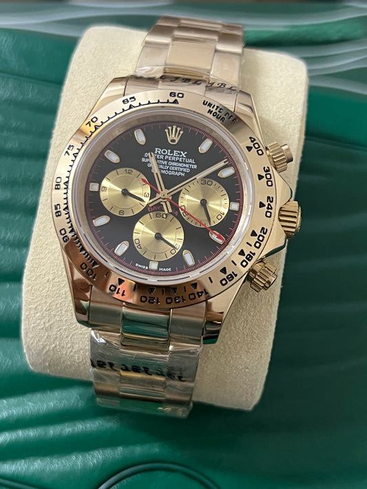 Daytona dourado mostrador preto