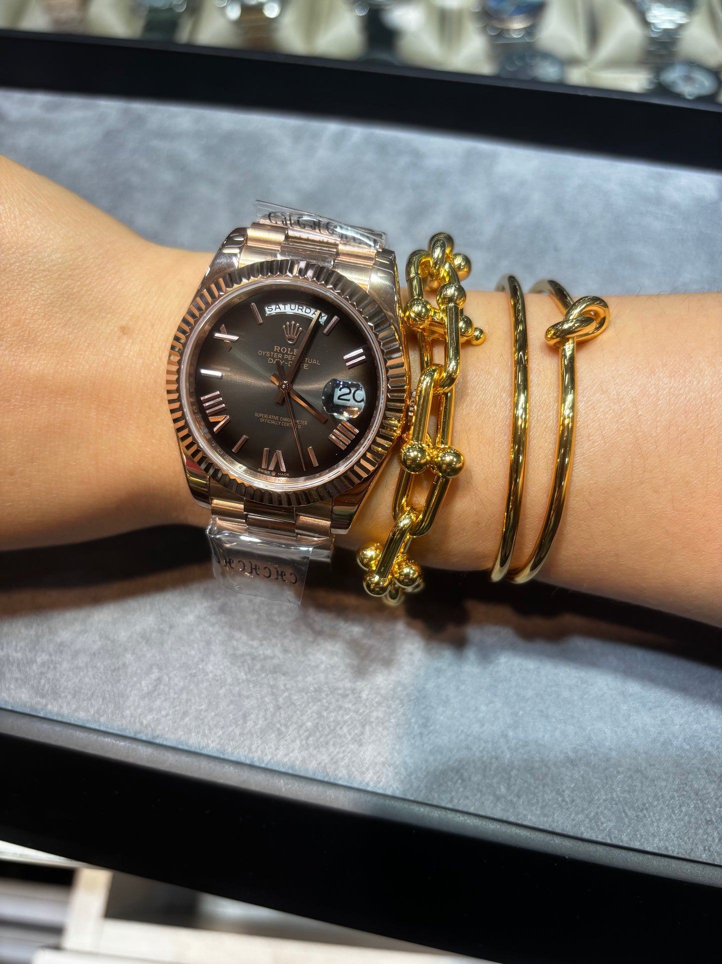 Presidente rosé mostrador cinza degradê