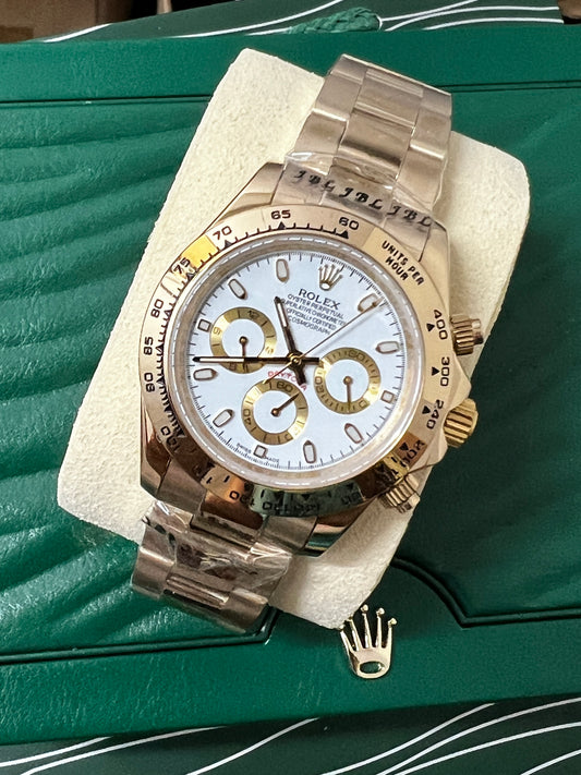 Daytona dourado mostrador branco